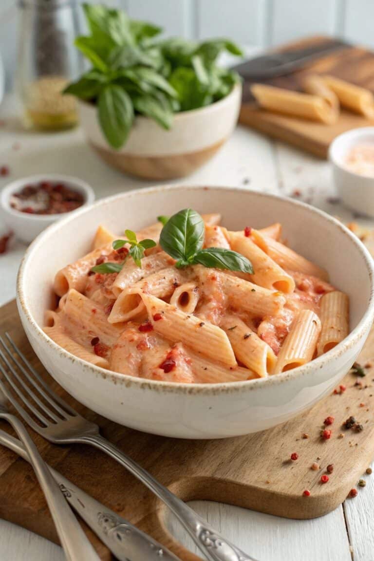 Receta de pasta con salsa rosa cremosa: deliciosamente fácil
