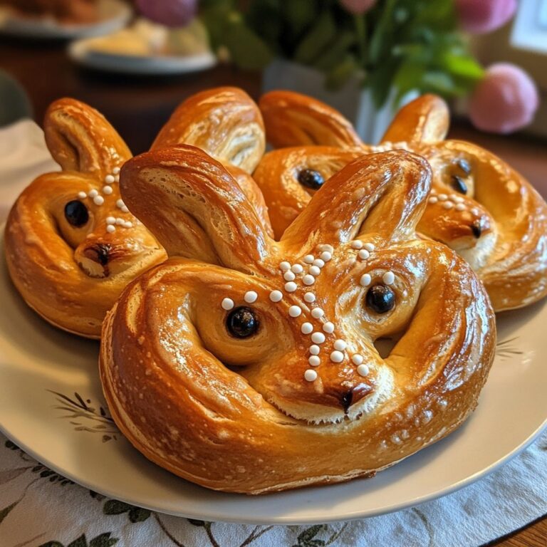 Pretzels suaves en forma de conejito