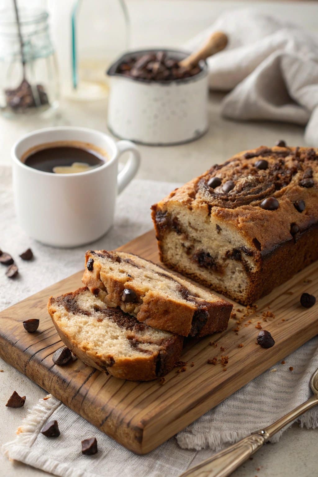Receta Deliciosa de Pan de Plátano con Espresso y Chocolate