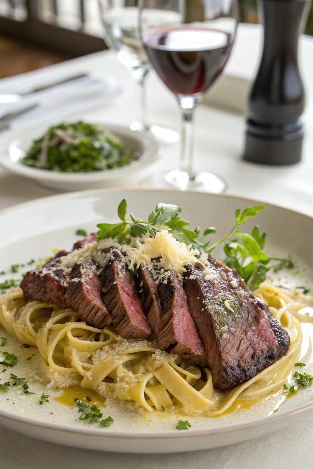 Receta de filete tierno con pasta cremosa