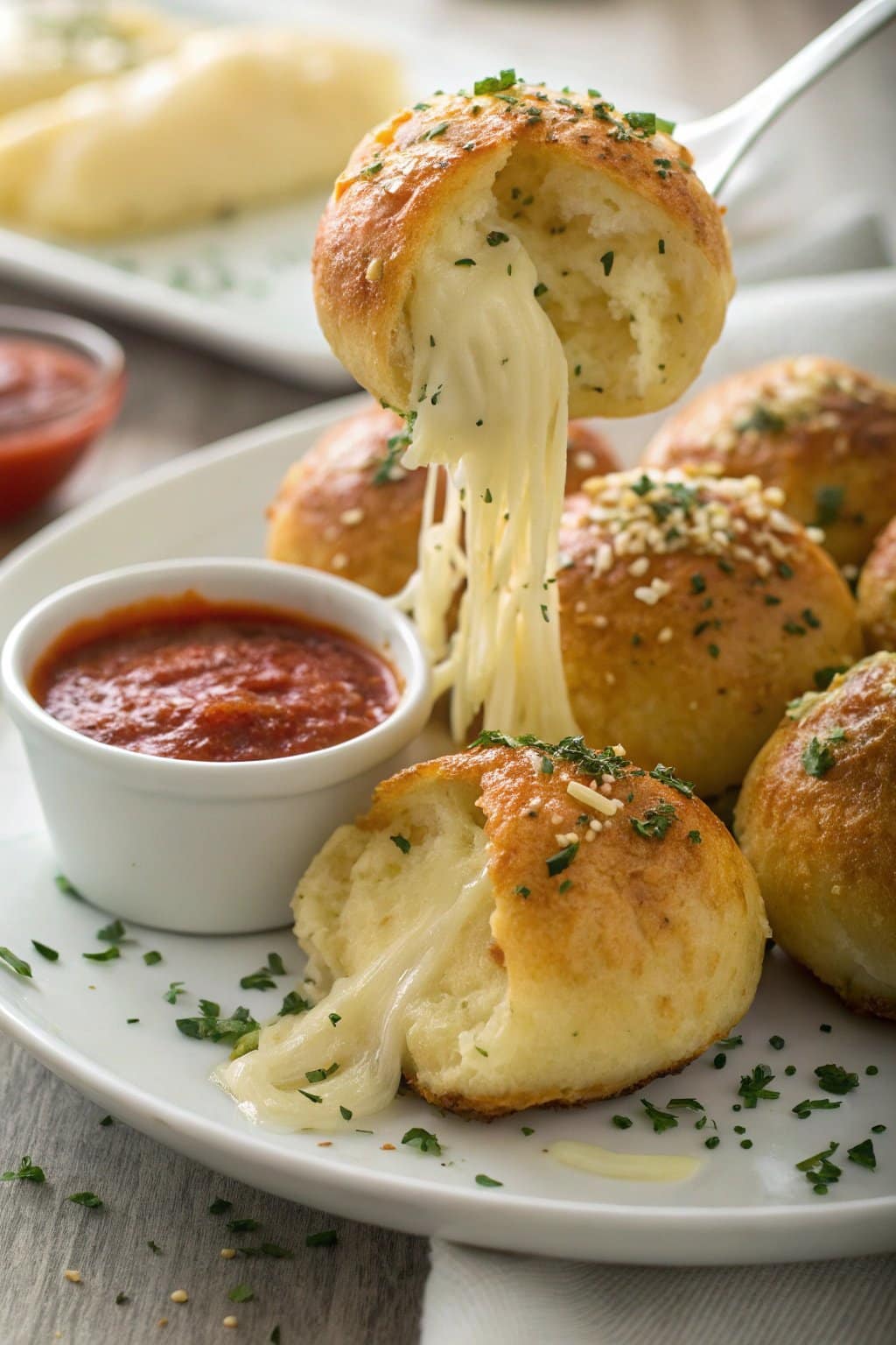 Receta de Bombas de Queso con Mantequilla de Ajo y Galletas Pillsbury