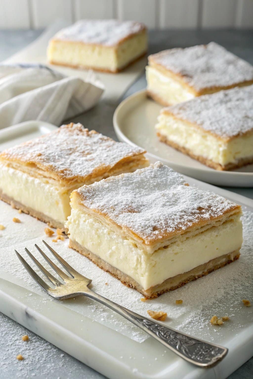 Barras de tarta de queso en forma de media luna: un delicioso manjar