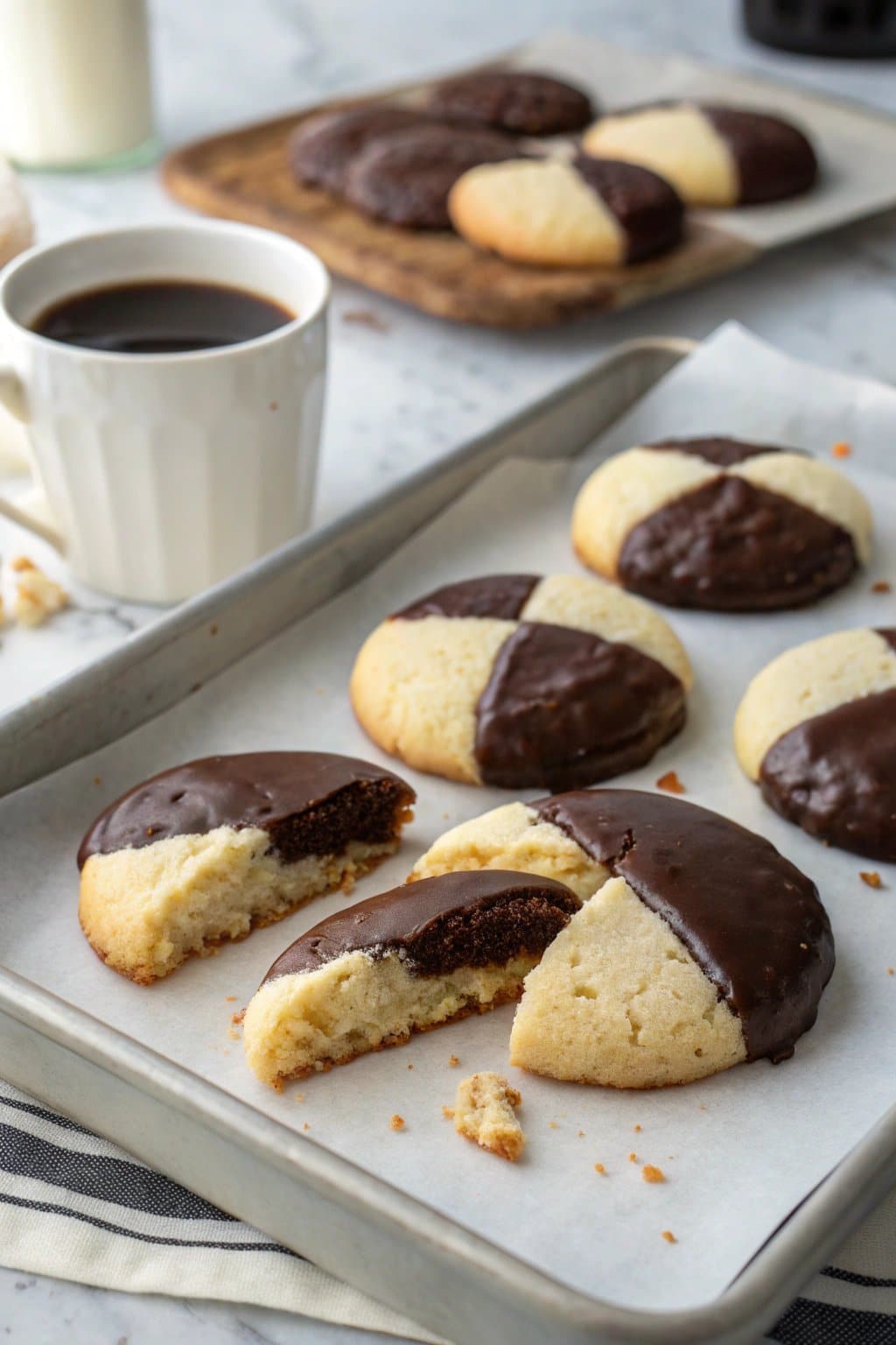 Receta de Galletas Blancas y Negras de Levain Bakery