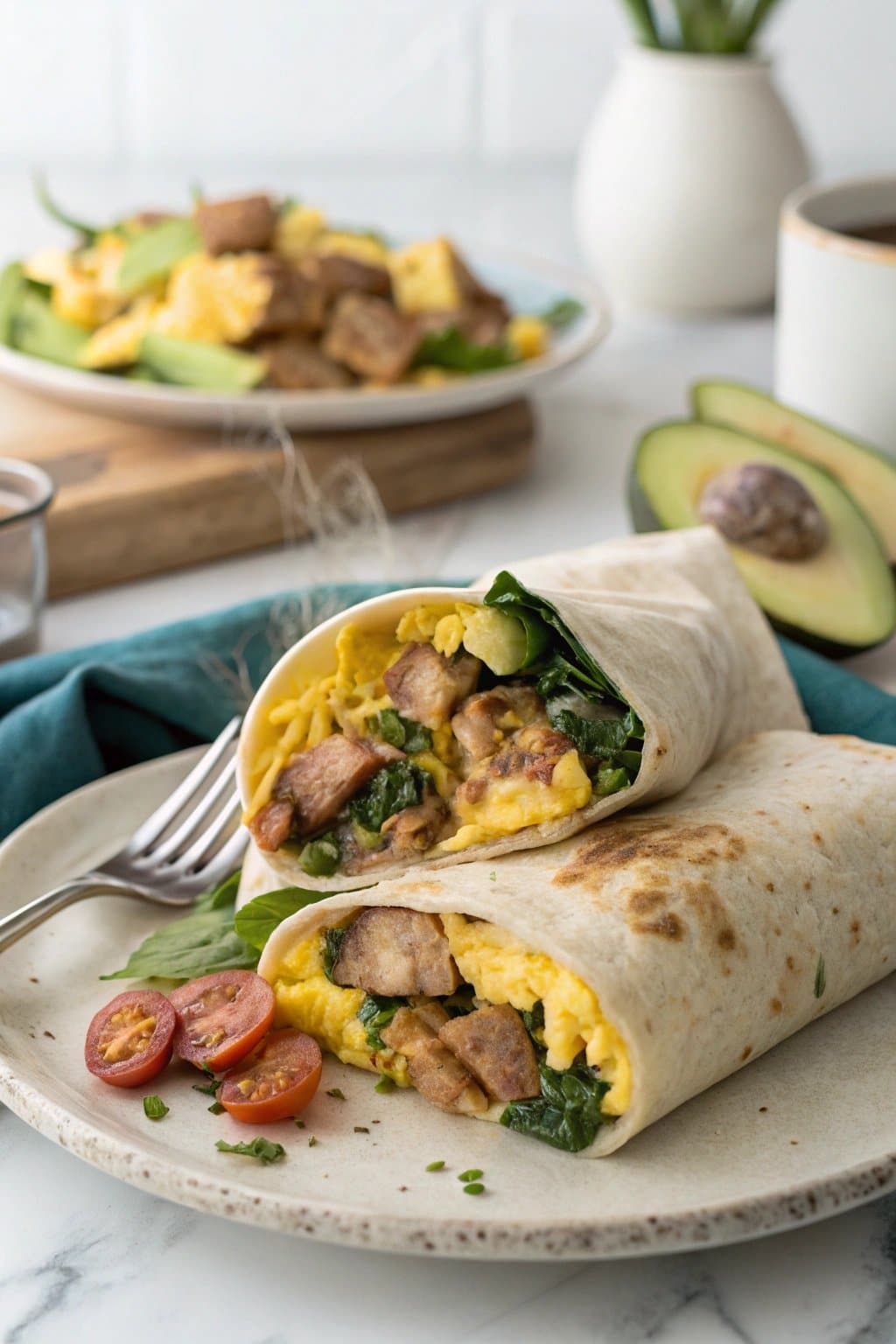 Burritos de desayuno altos en proteínas | Energiza tu mañana