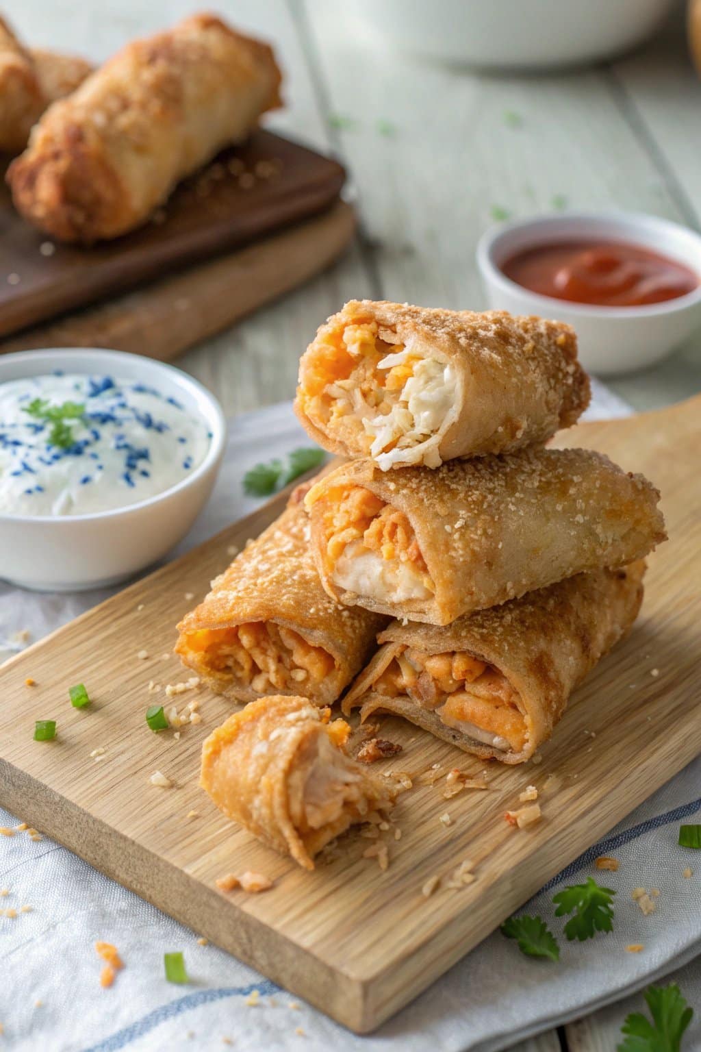 Receta de Rollitos de Huevo con Pollo Buffalo: Fácil y Deliciosa