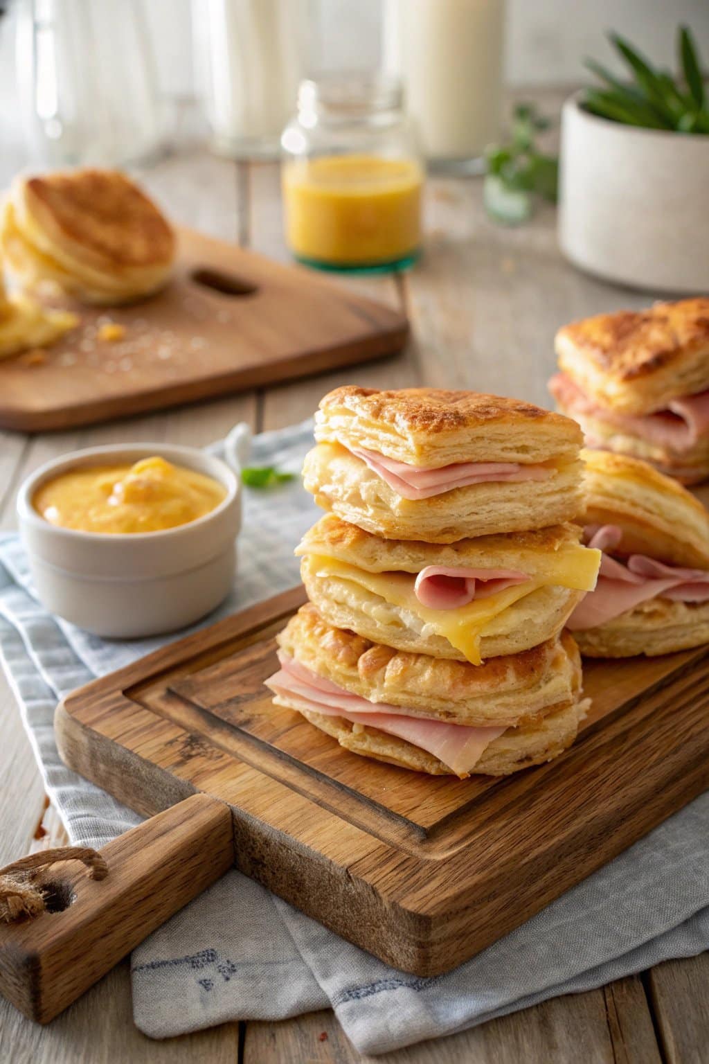 Receta de Pilas Crujientes de Jamón y Queso en Masa Hoja