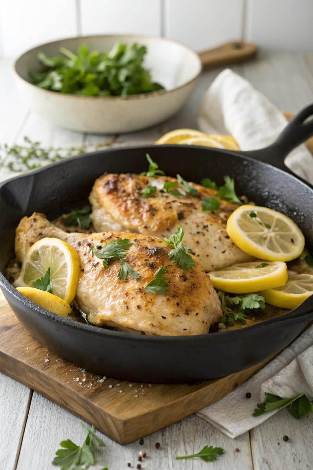 Receta de Pollo con Limón y Pimienta en Una Sola Sartén | Rápido y Fácil