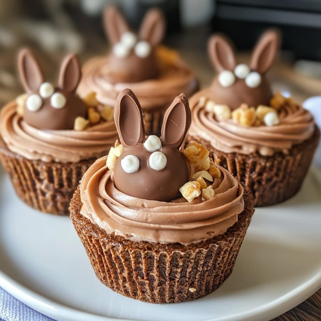 Copas de Mousse de Conejo de Chocolate