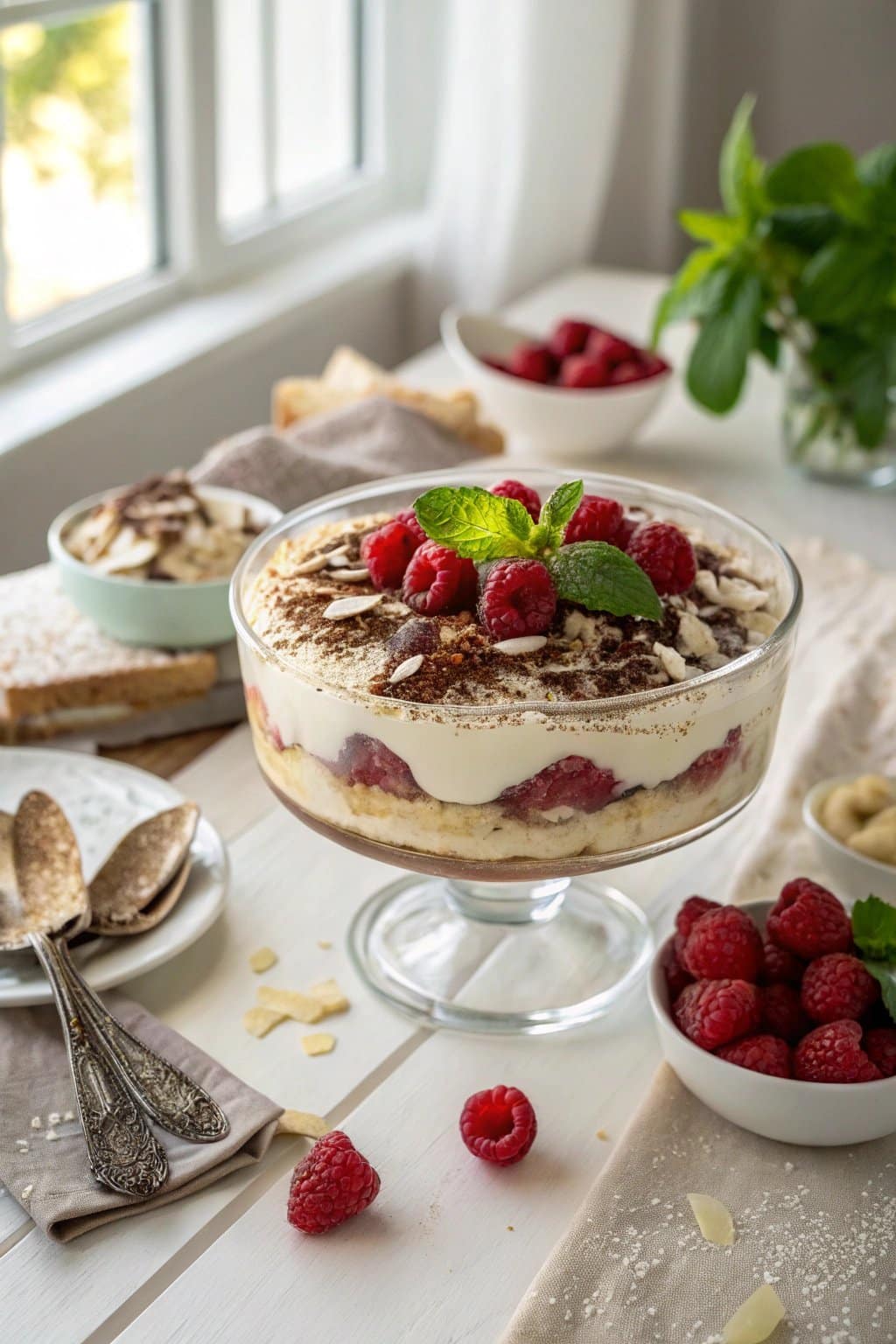 Receta de Tiramisú de Chocolate Blanco y Frambuesa