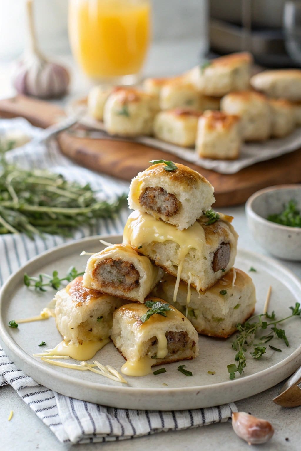 Receta de Bocaditos de Salchicha con Mantequilla de Ajo y Queso: Aperitivos Deliciosos