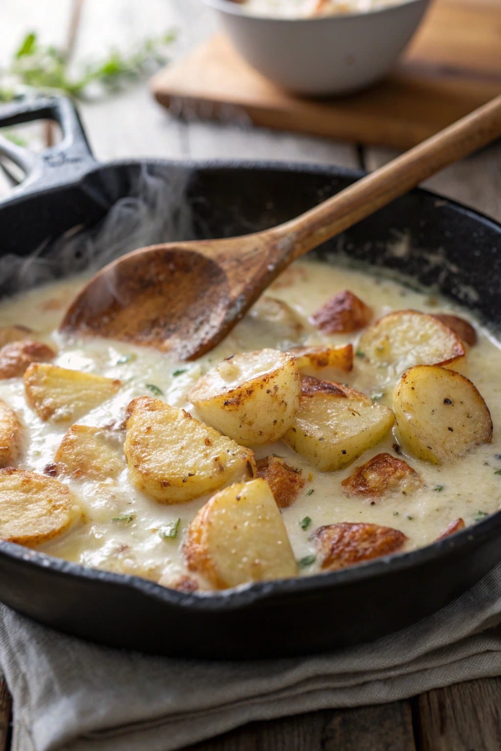 Papas con Salsa Cremosa de Ajo que Desearás Receta