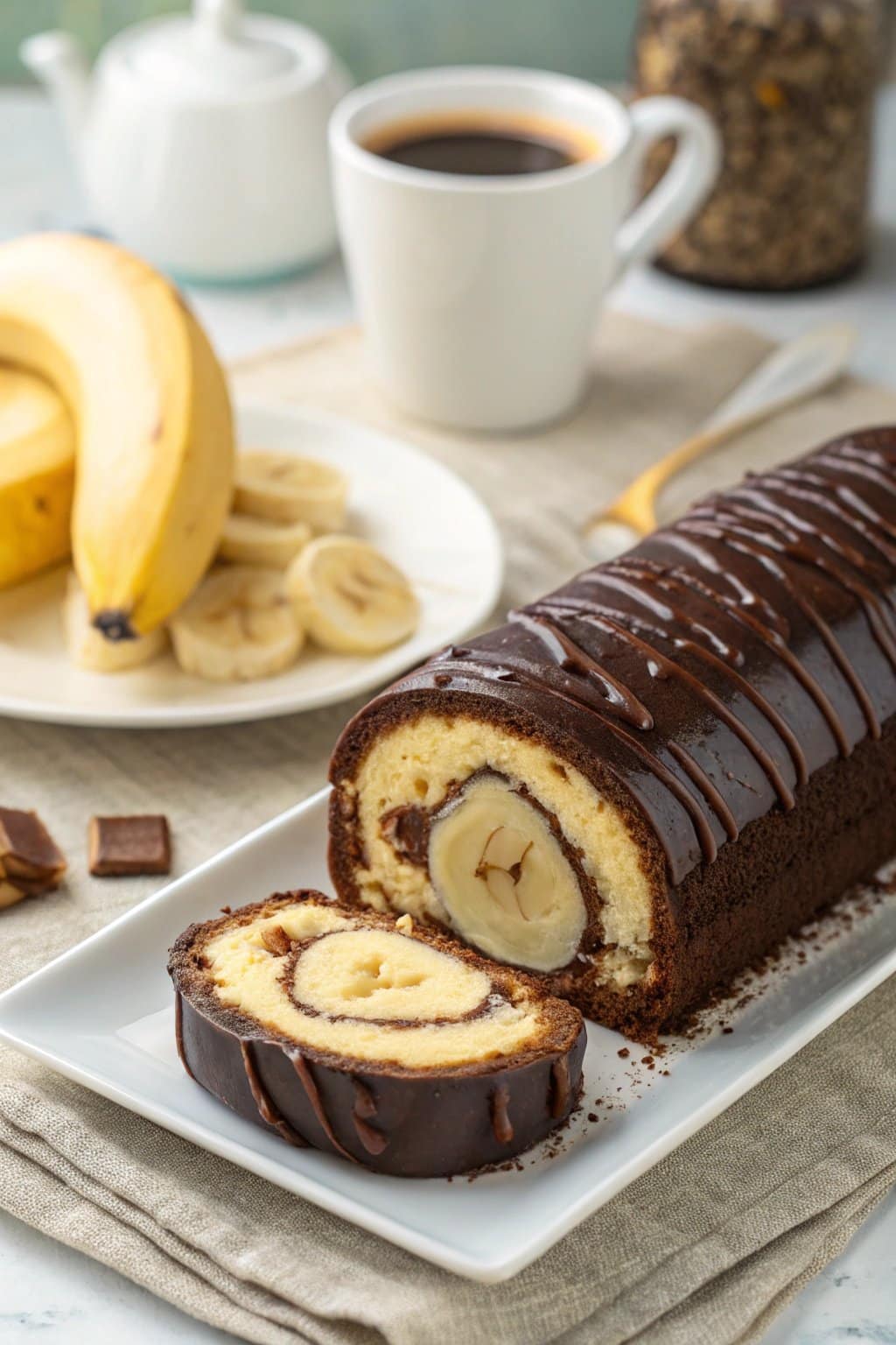 Receta Deliciosa de Rollos de Plátano con Chocolate