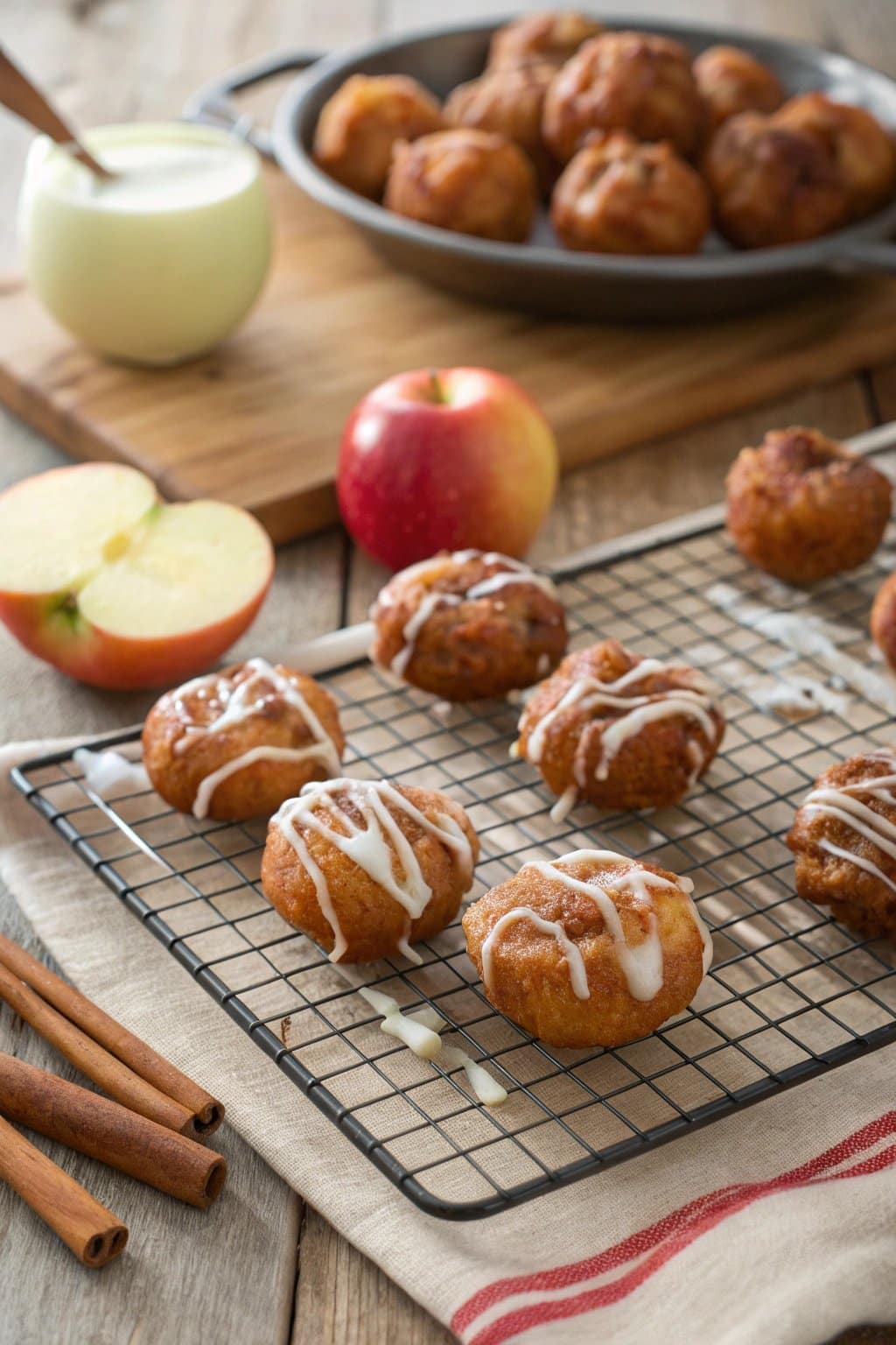 Receta de bocados crujientes de buñuelo de manzana: el snack perfecto