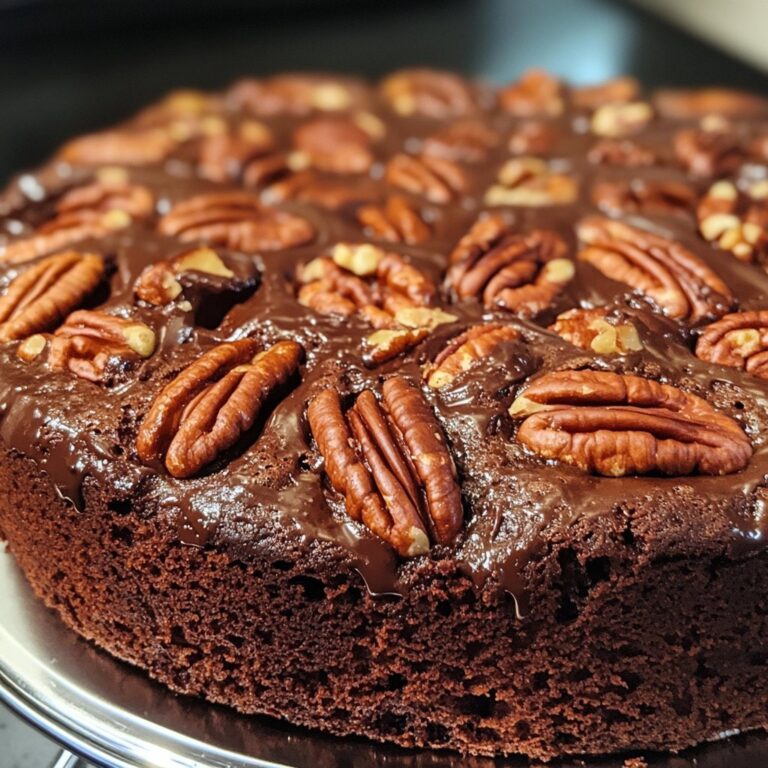 Receta de Pastel Pegajoso de Mantequilla con Nuez Pecan y Chocolate