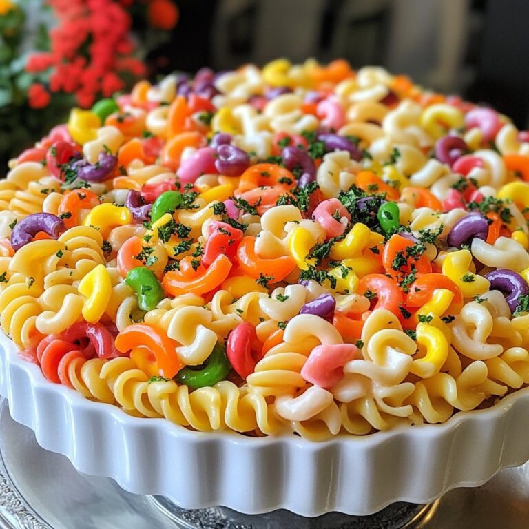 Ensalada de pasta de Pascua arcoíris: un festín colorido