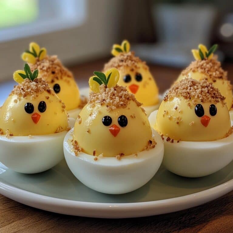 Receta de Huevos Endiablados con Pollito de Pascua para una Diversión Festiva