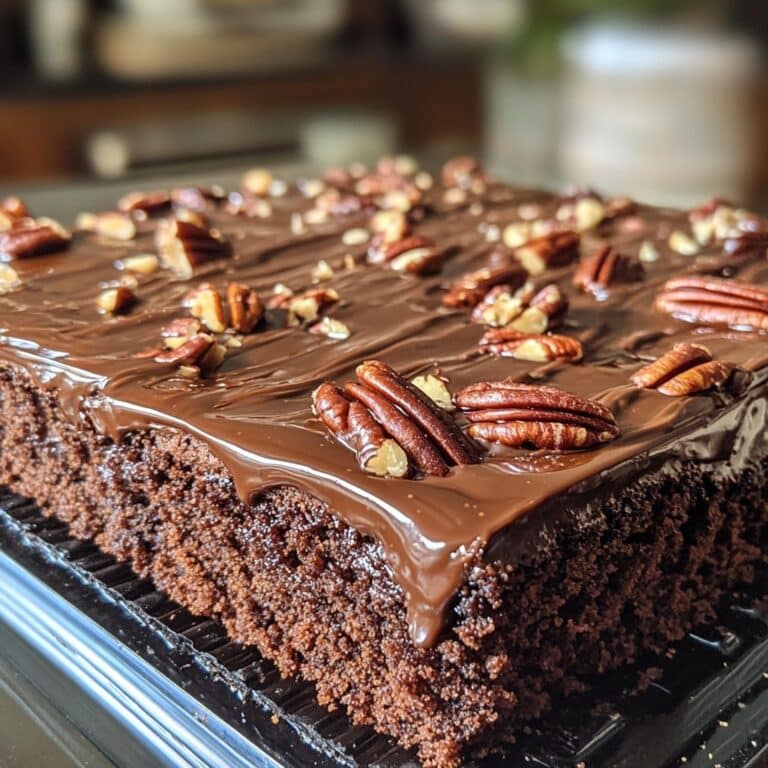Receta de Pastel Pegajoso de Mantequilla con Nuez y Chocolate