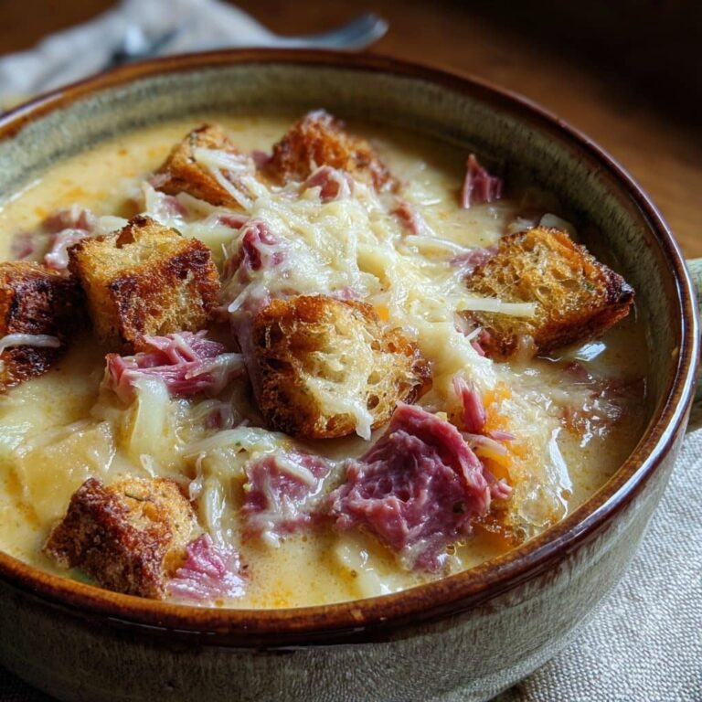 Sopa de Reuben con Queso – La Comida Reconfortante Definitiva