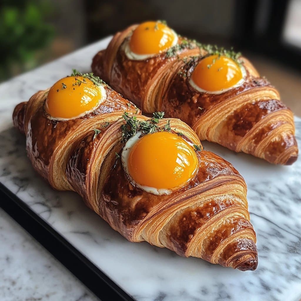Receta de Croissants Rellenos de Huevo de Chocolate Deliciosos