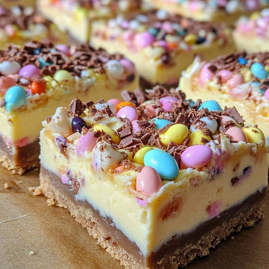 Barras de tarta de queso con huevo de Pascua – Delicioso postre primaveral