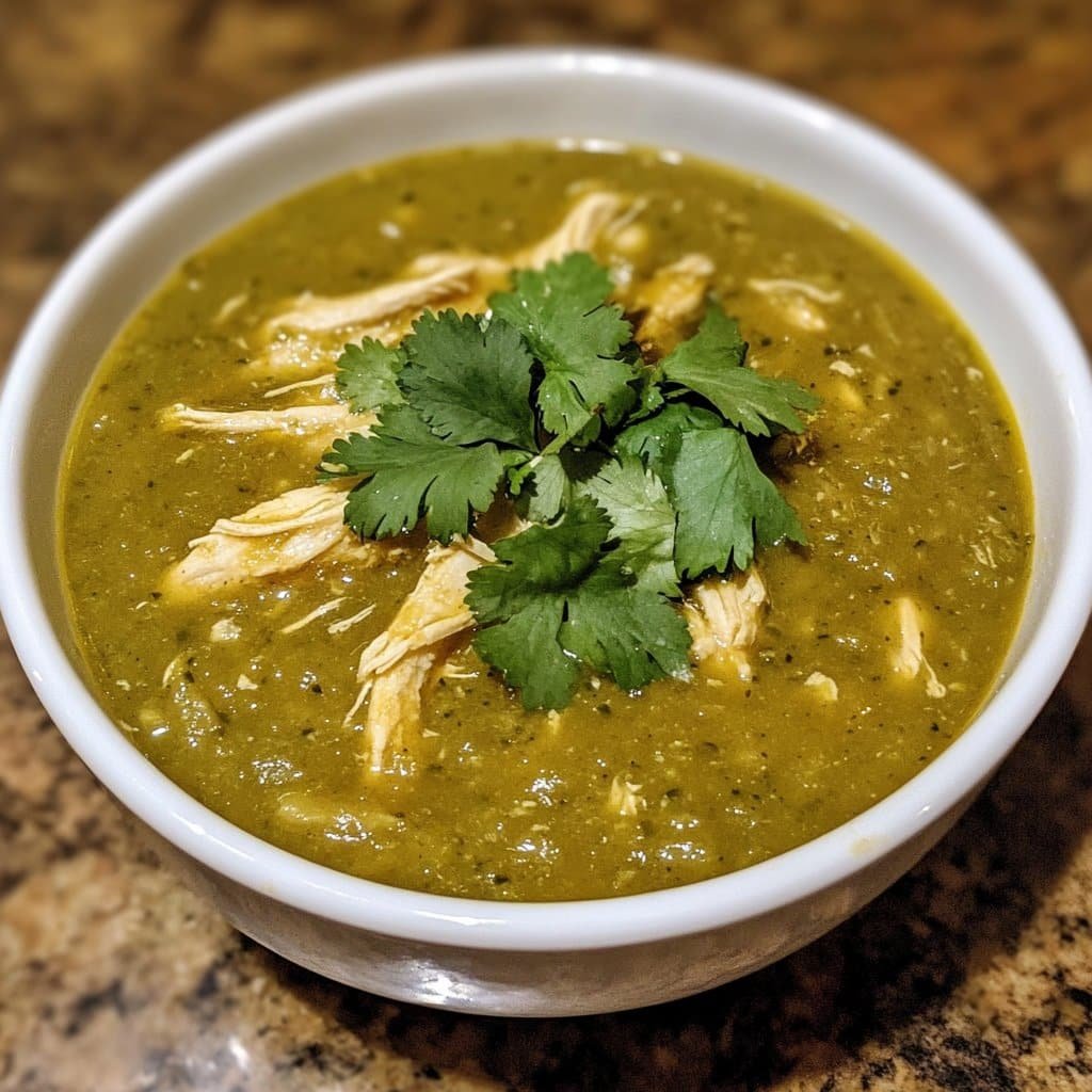 Receta de Sopa de Enchiladas Verdes con Pollo