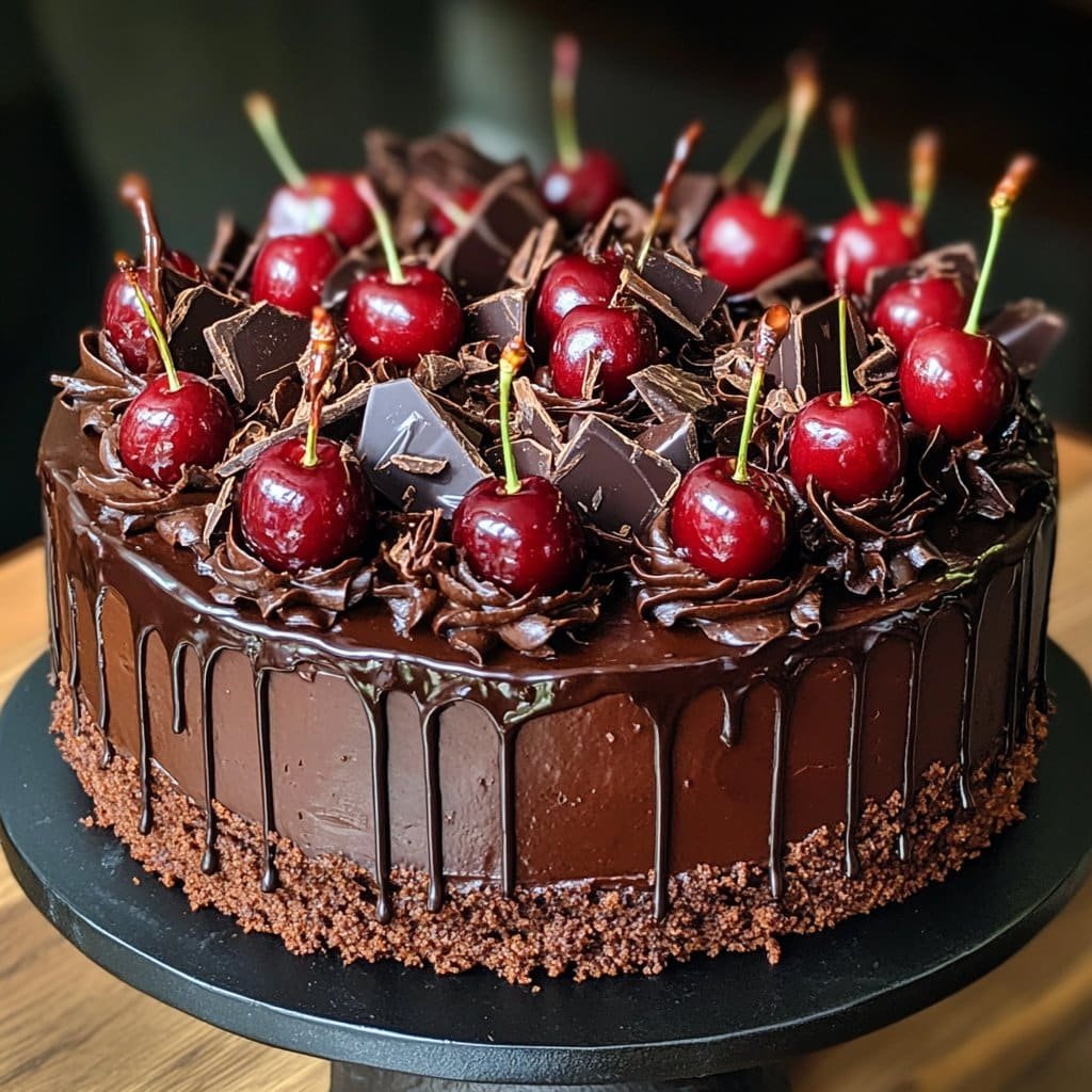 Pastel de Cereza y Chocolate: Un Delicia Decadente