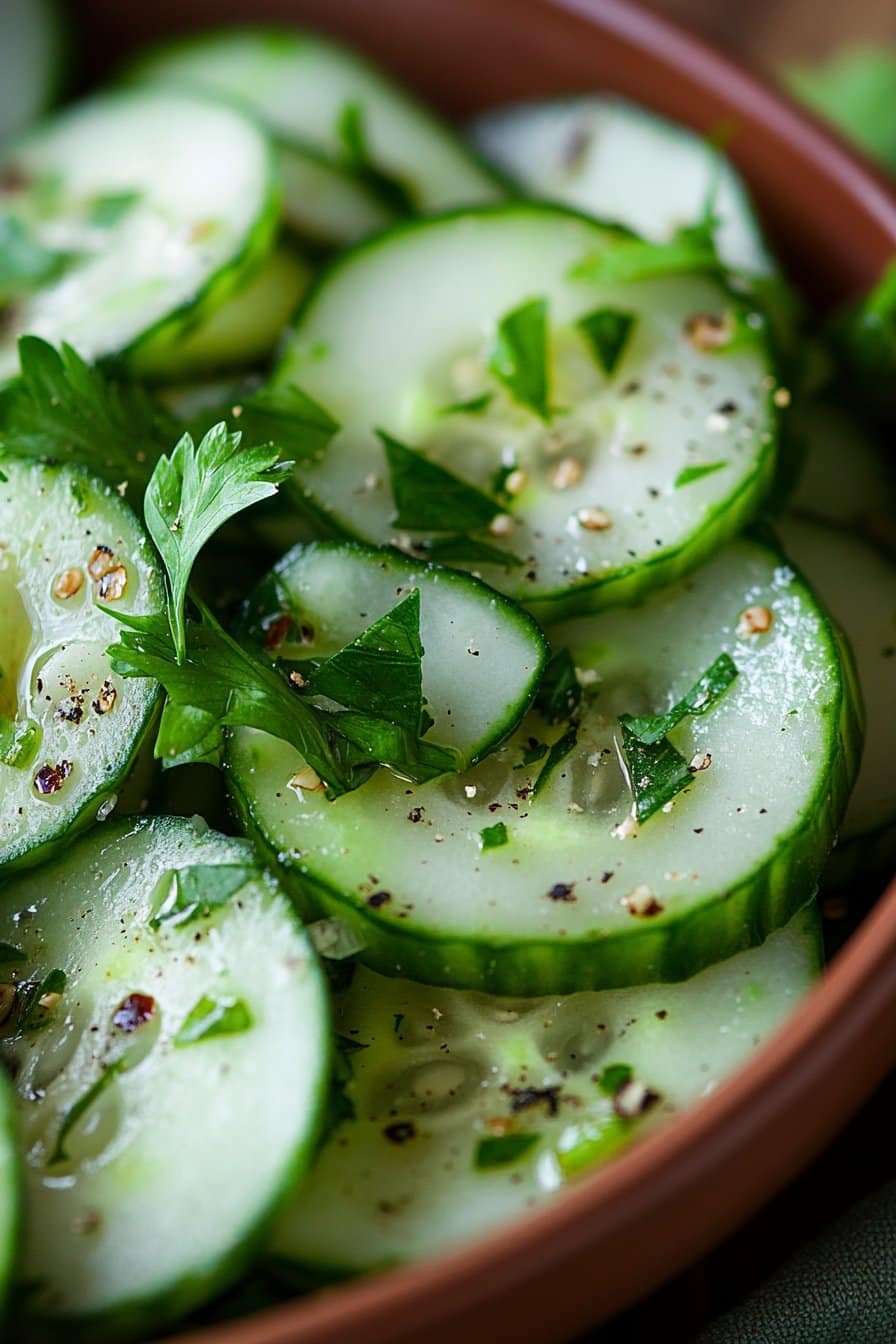 Ensalada de pepino con vinagre – Guarnición rápida para el verano
