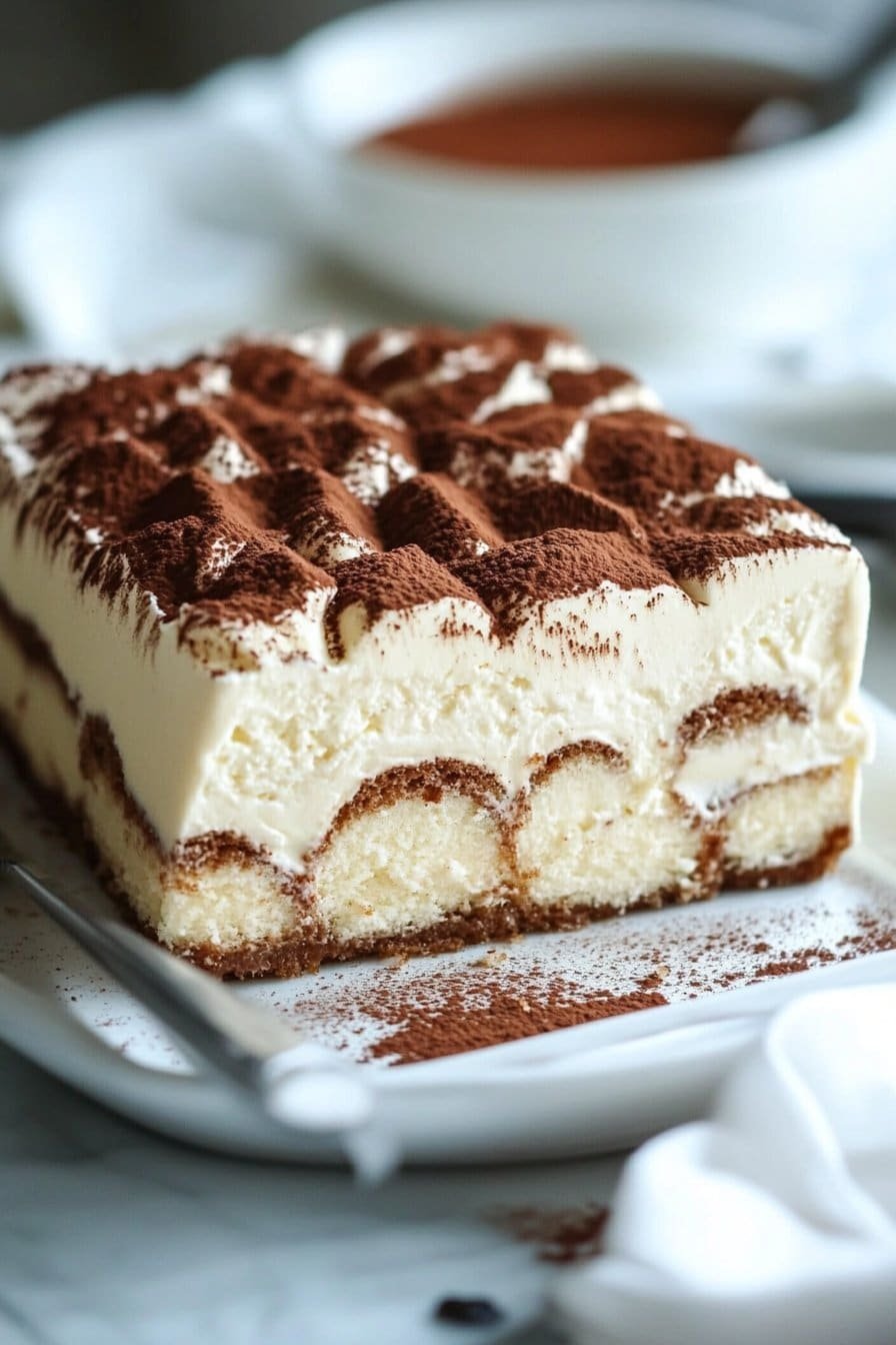 Tiramisu Semifreddo – Fácil pastel helado italiano sin hornear