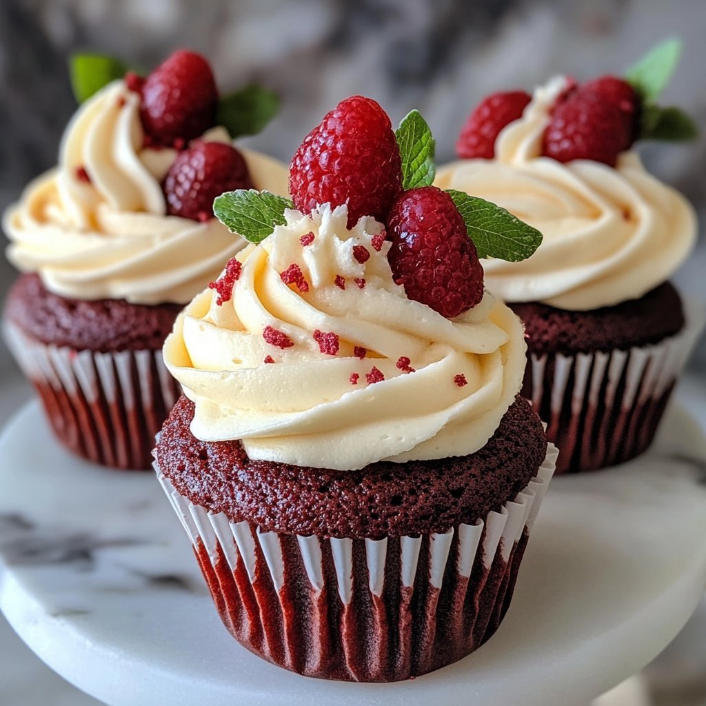 Cupcakes de terciopelo rojo con cheesecake: un giro delicioso