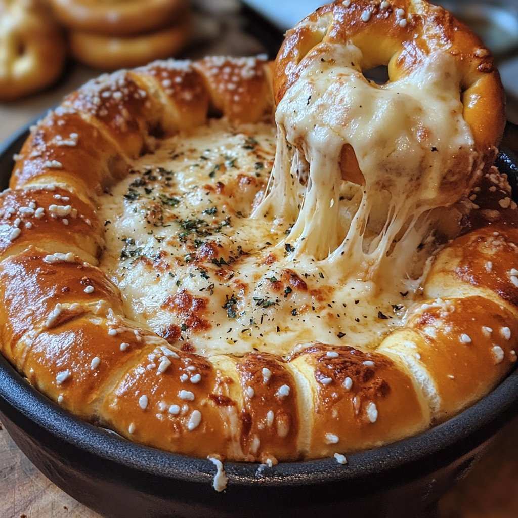 Receta de Dip de Queso con Pretzel: Delicioso y Sabroso