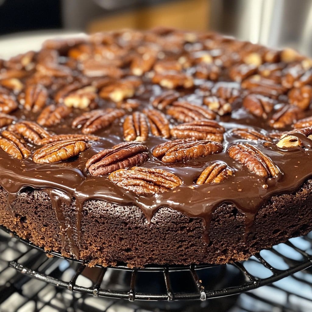 Receta de Pastel Pegajoso de Mantequilla con Nuez y Chocolate