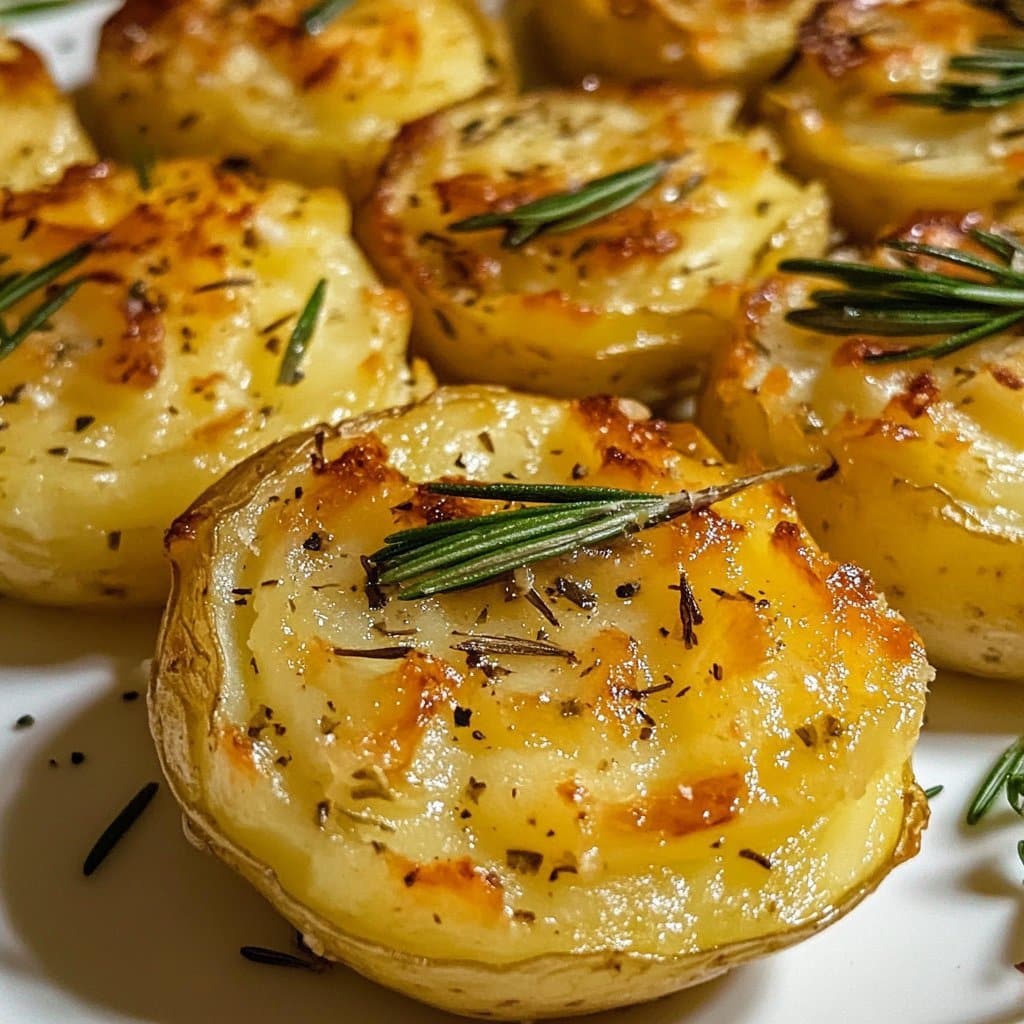 Receta de Papas Machacadas con Romero y Ajo