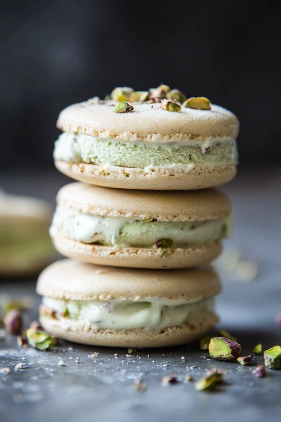 Sándwiches de Helado de Ricotta y Pistacho – Delicia Cremosa y Nutty