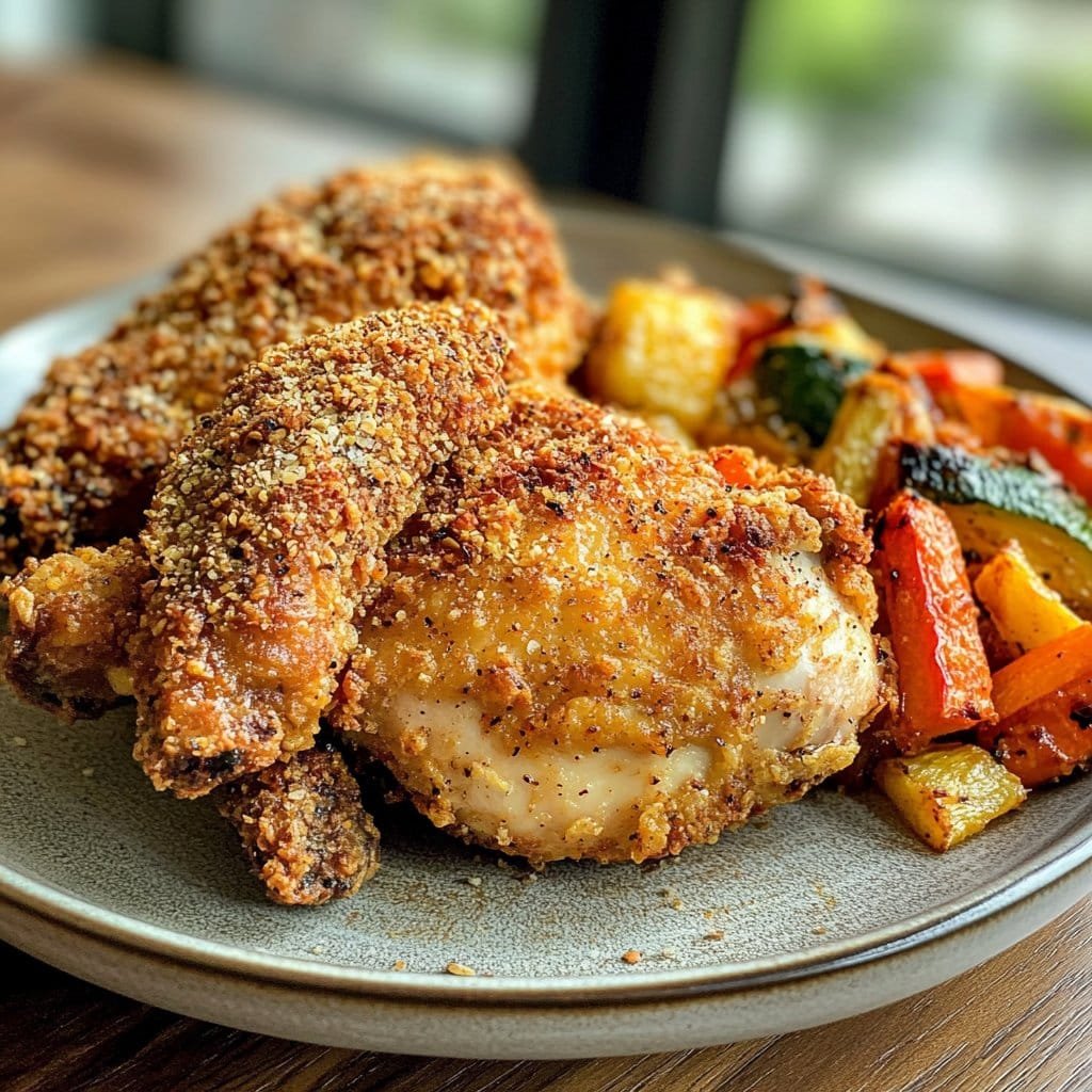 Pollo Frito Saludable al Horno – Súper Crujiente Sin Freír