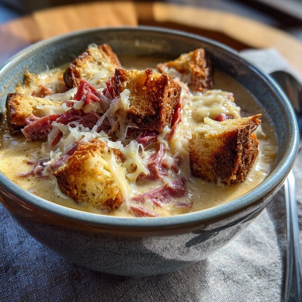Sopa de Reuben con Queso – La Comida Reconfortante Definitiva
