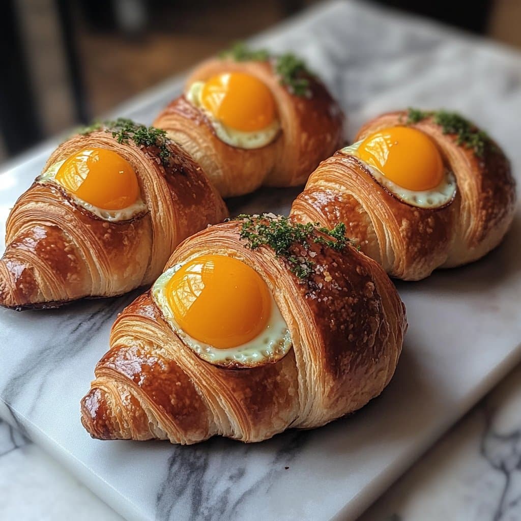 Receta de Croissants Rellenos de Huevo de Chocolate Deliciosos
