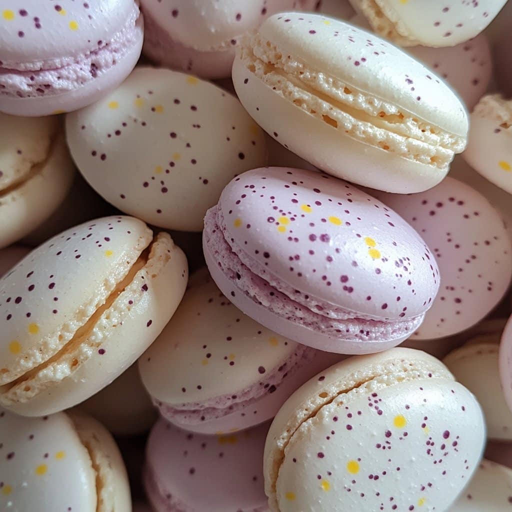 Macarons de huevo moteado: delicias perfectas para Pascua
