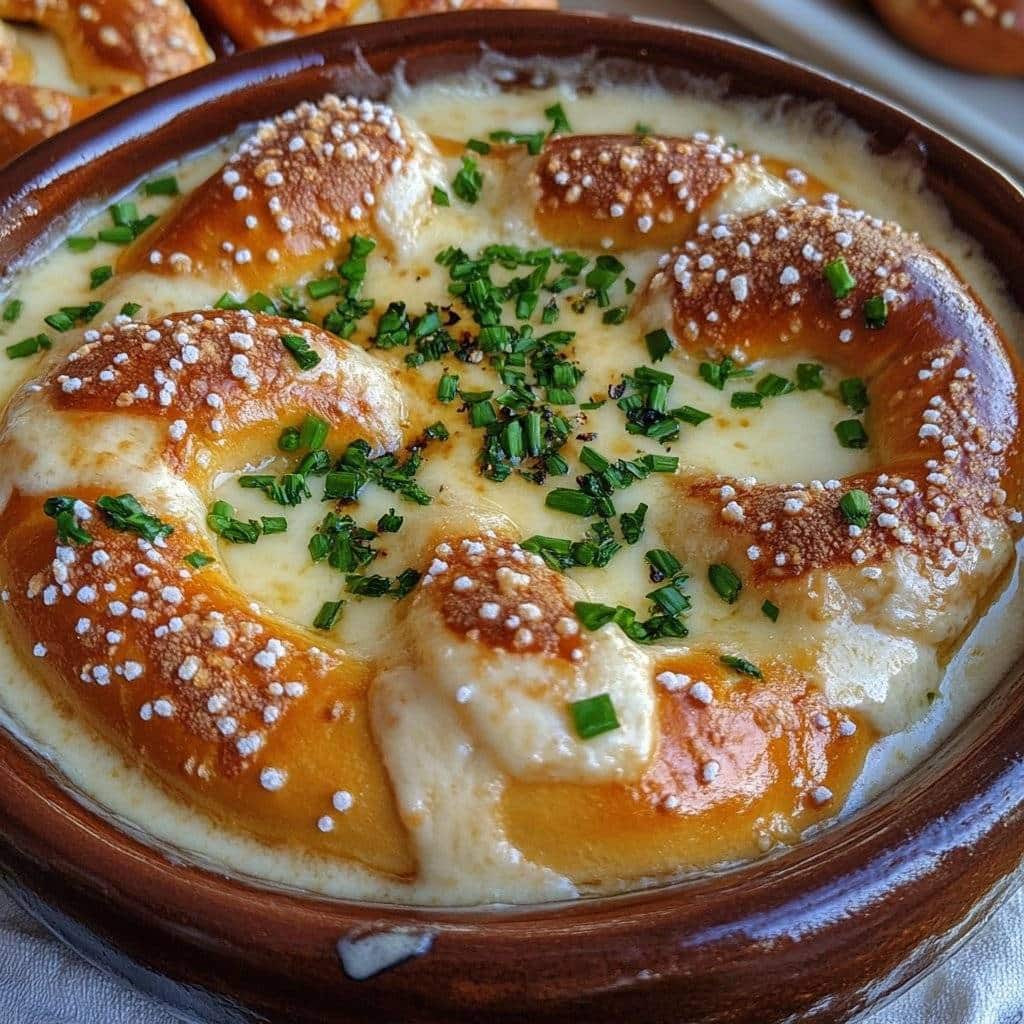 Receta de Dip de Queso con Pretzel: Delicioso y Sabroso