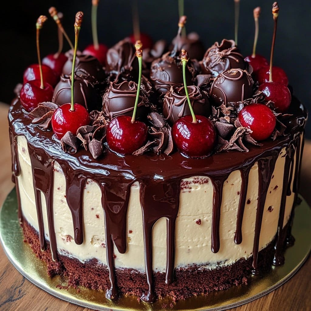 Pastel de Cereza y Chocolate: Un Delicia Decadente