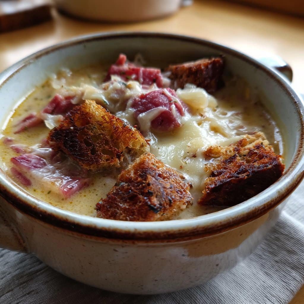 Sopa de Reuben con Queso – La Comida Reconfortante Definitiva