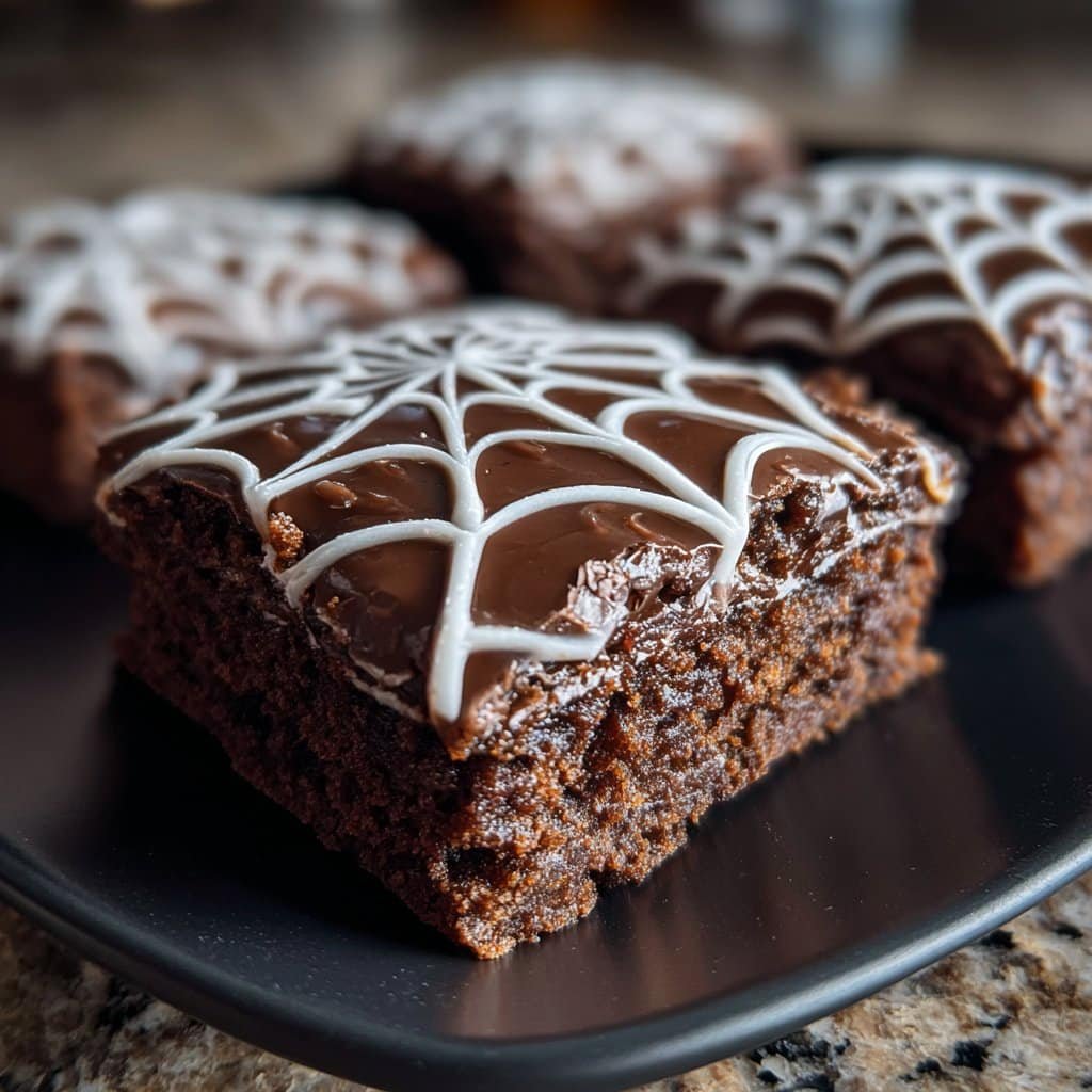 Brownies de telaraña de Halloween – Fudgy y fáciles de decorar