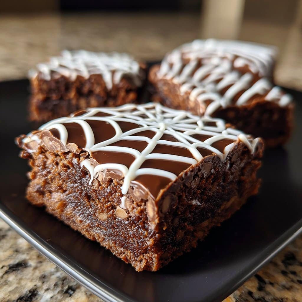 Brownies de telaraña de Halloween – Fudgy y fáciles de decorar