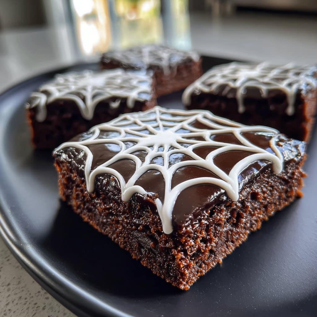 Brownies de telaraña de Halloween – Fudgy y fáciles de decorar