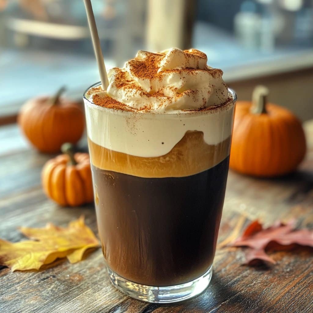 Café frío de crema de calabaza casera – Igual que Starbucks