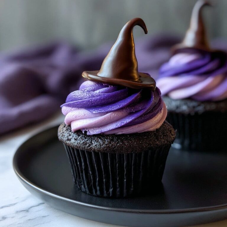 Cupcakes con Sombrero de Bruja – Un Dulce Mágico para Halloween