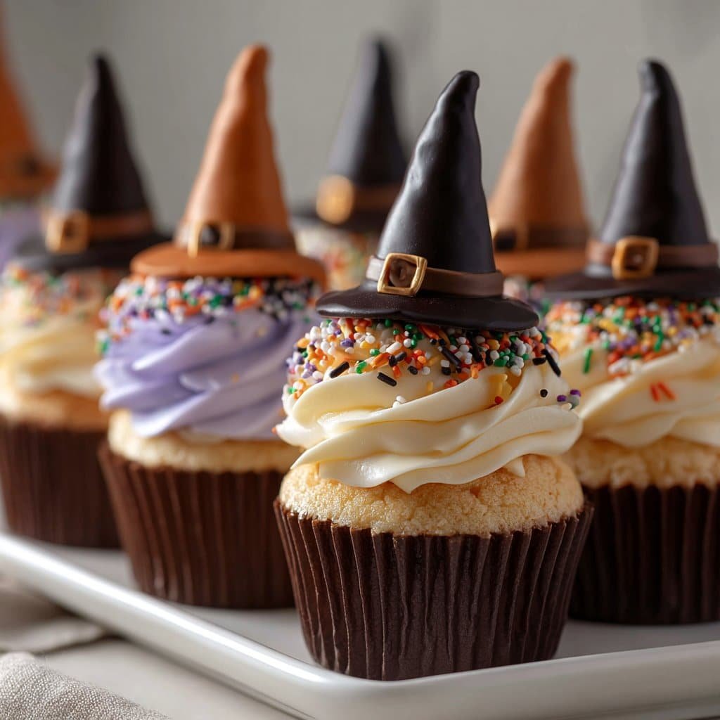 Cupcakes con Sombrero de Bruja – Un Dulce Mágico para Halloween