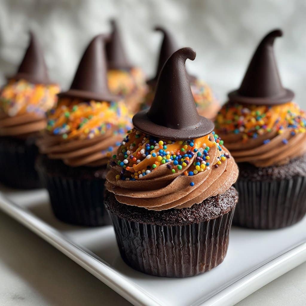 Cupcakes con Sombrero de Bruja – Un Dulce Mágico para Halloween