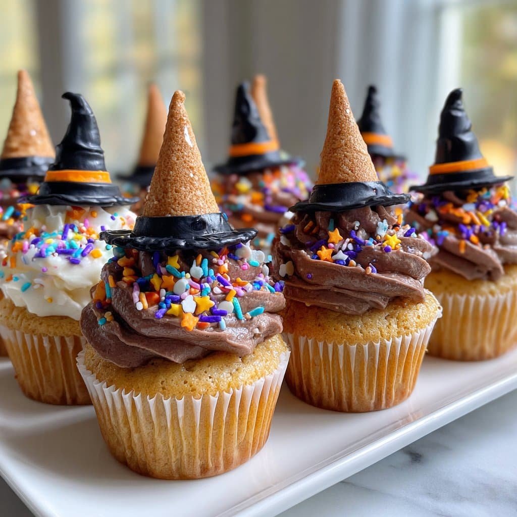 Cupcakes con Sombrero de Bruja – Un Dulce Mágico para Halloween