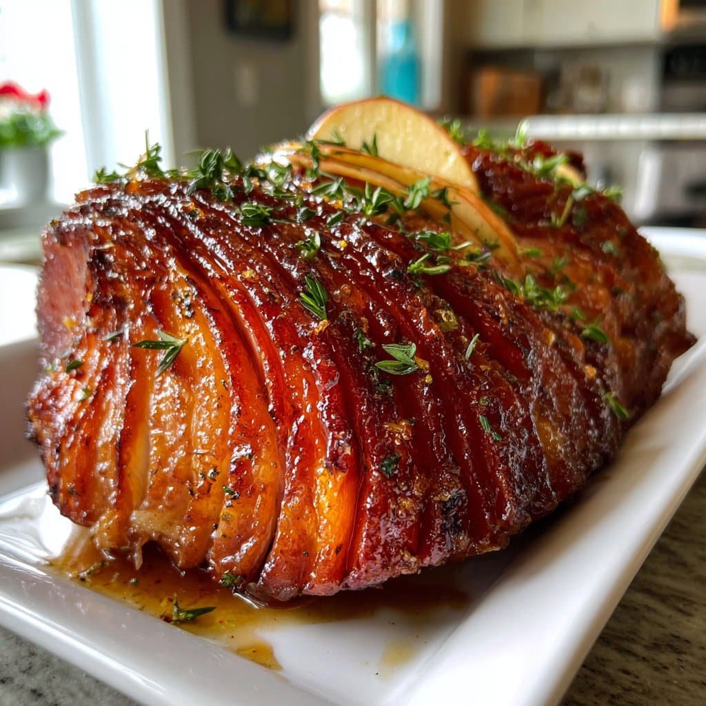 Jamón glaseado con miel para el Día de Acción de Gracias – Perfecto para servir a muchas personas
