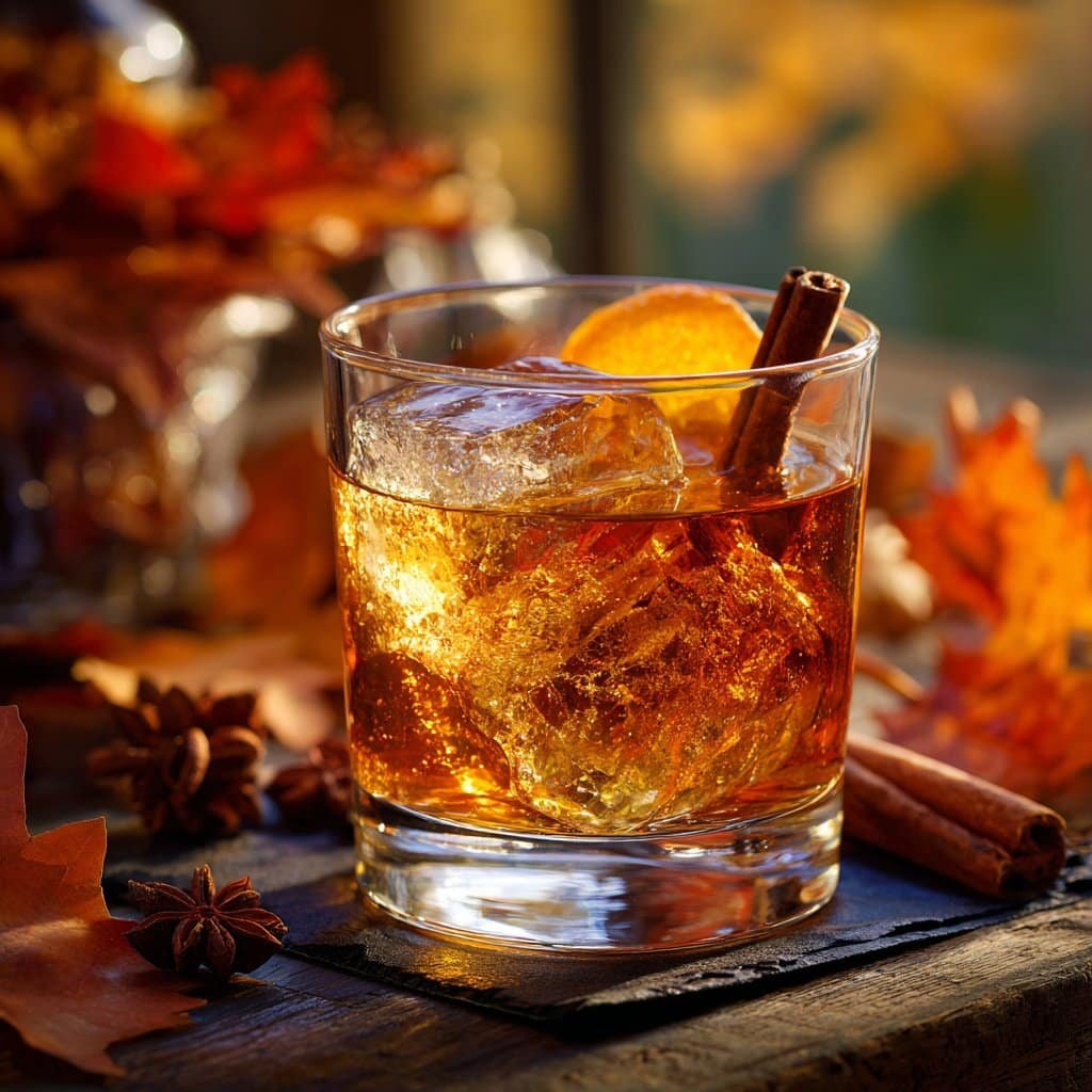 Old Fashioned Inspirado en el Otoño – Bourbon se Encuentra con Arce
